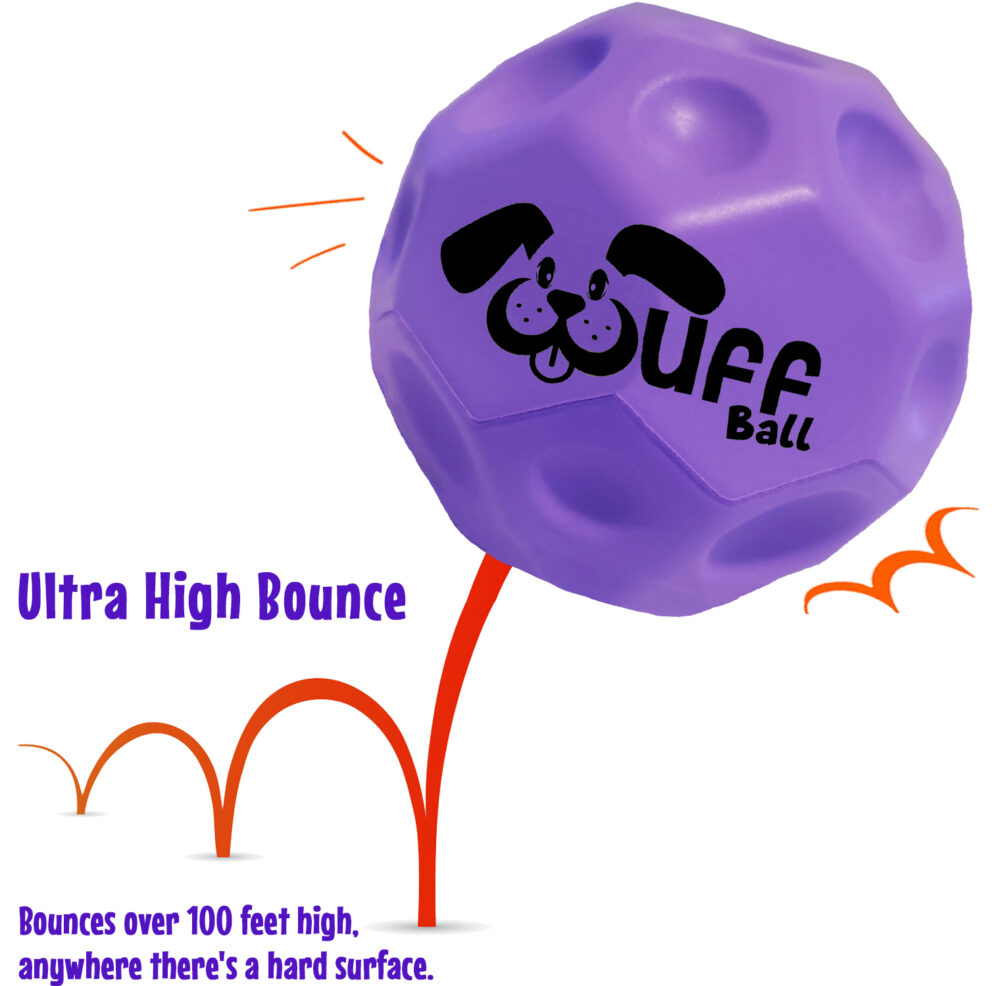 Wuff Ball | Purple - Dog Ball With Ultra High Bounce